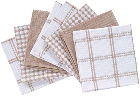 памучни рамни крпи за садови за вафли за миење садови, 12 x13, 4-пакувања, неутрални текстили на Т-фал