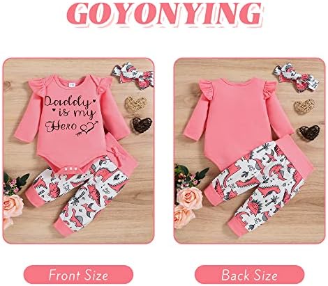 Облеки за облека за новороденчиња облека облеки Ruffle новороденче Romper + цветни панталони + лента за глава 3 компјутери поставени есенска