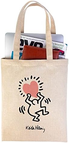 Canvas tote торба за жени наставник, торби за намирници за еднократно користење, слатки смешни торбички торби естетски за патување