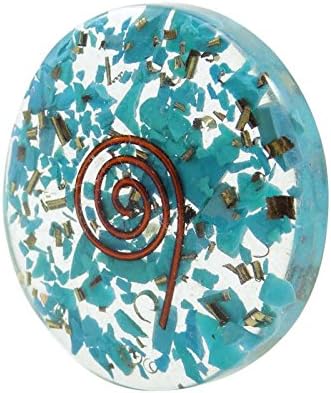 Усогласете го тиркизниот диск Реики лечен кристален симбол Сино духовно заздравување