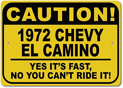 1972 72 Чеви Ел Камино Внимание Брз Автомобил Знак, Метал Новина Знак, Човек Пештера Ѕид Декор, Гаража Знак-10х14 инчи