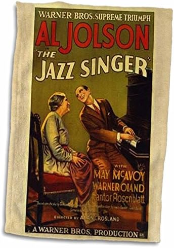 3Д роза слика на реклама за џез -пејач со Ал olолсон TWL_171655_1 пешкир, 15 x 22