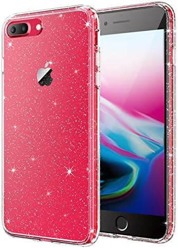 Сјај за сјај Jetech за iPhone 8 Plus/7 Plus, 5,5-инчен, Bling Sparkle Shockproof The The The Bumper Cover, симпатична искра за жени