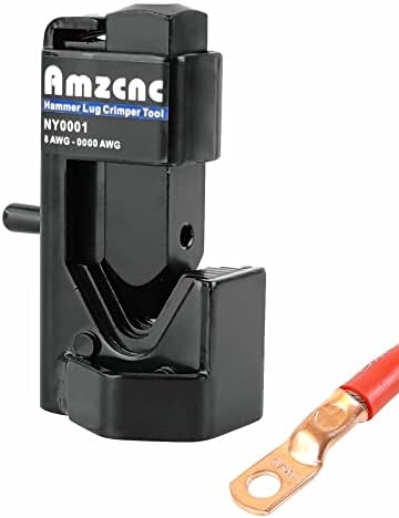 Amzcnc Чекан Навртки Стегач Алатка за 8 AWG-0000 AGG Батерија И Заварување Кабли