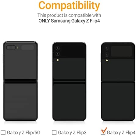 САМО4 Ти Тенок Фит Дизајниран За Samsung Galaxy Z Flip 4 Тврд Случај 5G 2022 CS_HD_GZFP4_BK