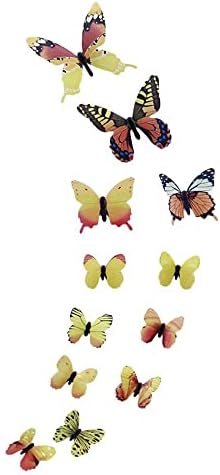 Налепница За Пеперутка Сјај Во Темна 3д Налепница ЗА Пеперутка ЗА Декор НА Ѕидот НА Таванот 12 ПАРЧИЊА Лепливи Налепници За Пеперутки За Декорација