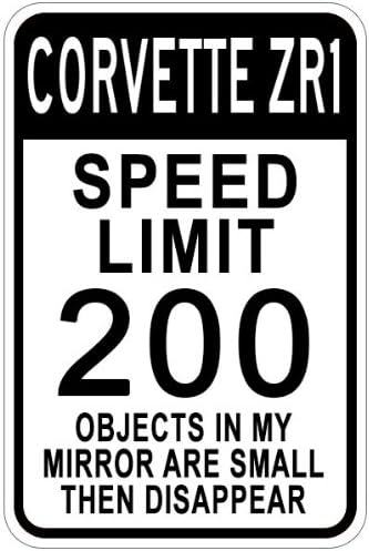 CHEVY CORVETTE ZR1 Знак За Ограничување На Брзината - 12 x 18 Инчи