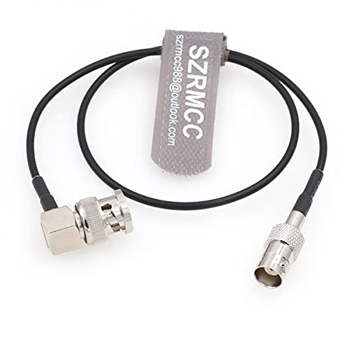 SZRMCC 50OHM десен агол BNC машки до BNC Femaleен RF Coaxial HD SDI Extension RG174 кабел