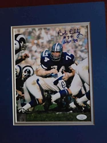 Боб Лили ЈСА потпиша COA 8x10 Autograph Matted Photo Cowboys - Autographed NFL фотографии