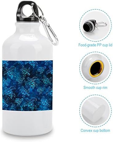 Море желка животинско алуминиумско шише со вода бело спортско шише со шише со шише со вода со тока и капаче за пресврт