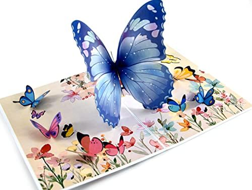 Teabug картички сина пеперутка се појавува картичка, пролетна картичка за роденден, картичка за ден на мајки, картичка за годишнина,