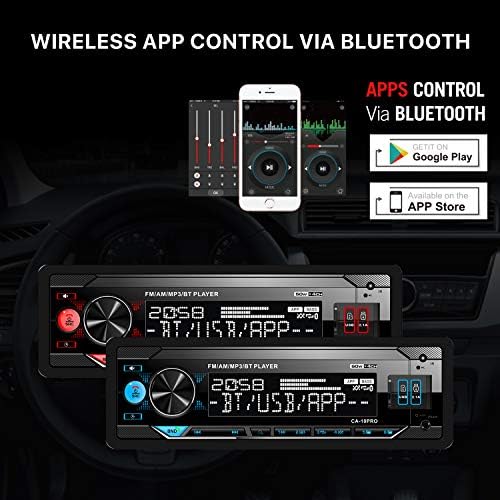 Единствен Din Bluetooth Автомобил Стерео: Mechless Мултимедијален Дигитален Автомобил Аудио-Во Цртичка MP3 Плеер Со Двојна USB/SD/AUX-ВО FM/AM