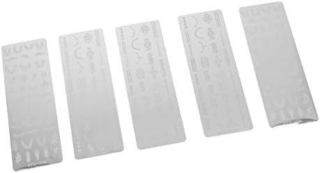 Fomiyes 5 листови за печатот за нокти комплет метални матрици метални плочи за дизајн на нокти за нокти за нокти за нокти