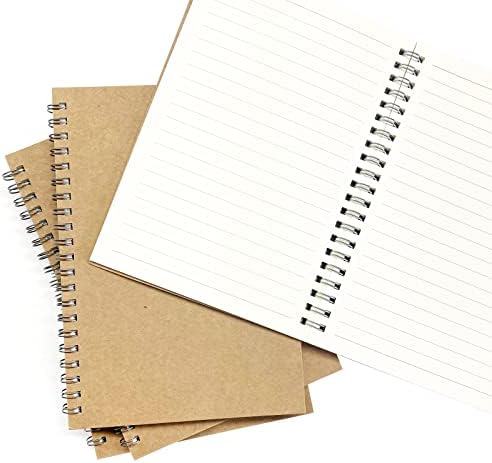 6 пакет колеџ управувана тетратка, мека жолта покривка Спирална тетратка, Меморија за скици за белешки за белешки, списание за спирални