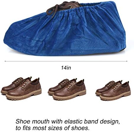 Плазмалер 5 пара не -лизгачки капаци за чевли за едно лизгање за чевли за задебелување на домаќинството, сини, л