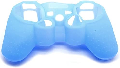Ostent заштитен силиконски гел мека торбичка за куќиште на кожата за Sony PlayStation PS2 PS3 Контролер Боја сина