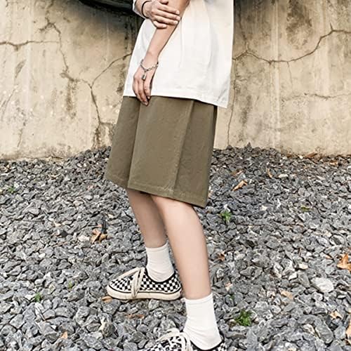 Линсеннија шорцеви за жени со високи половини Бермуда карго шорцеви должина на коленото лето ширина нога долги шорцеви лабави