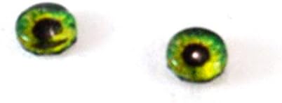 6 мм пар светло зелено стакло кукла очи кабохони за скулптури за накит таксидермии занаетчиски и снопови за книги од 2