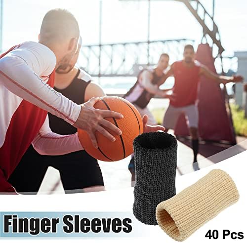 Вокост 40 парчиња ракави за дишење на прсти, загради за палецот поддржуваат еластични заштитници за компресија за релаксирање на болки