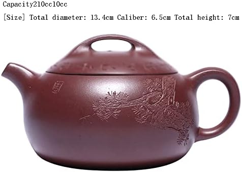 Wionc Purple Vermilion Голема уста XI Shi Shi Pot Zisha чајник рачно изработен тенџере кунг-фу-чај со пурпурна глинеста софтвер