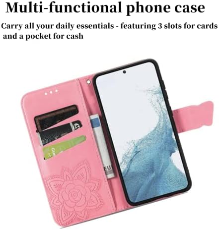 Meoorhe Fashion Charming Butterfly Model PU+TPU Телефонски случај со држач за картички за паричник за Samsung Galaxy A23 A33 A53 A54 A72