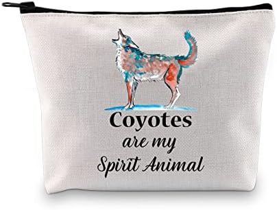 Gjtim Којот Подарок Волк Тематските Патент Торбичка Којоти Се Мојот Дух Животински Козметички Торба За Љубителите На Животните
