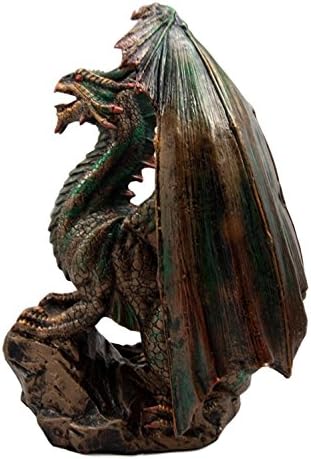 Пацифик подарок бронзит змеј стои на статуата на карпи колекционерска фигура 9 инчи