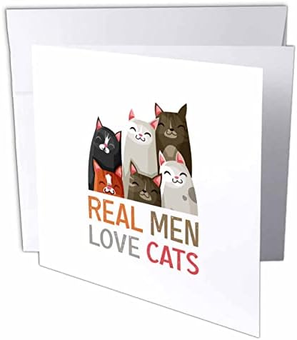 Смешни мачки на 3drose - вистински мажи сакаат мачки. Подарок за мачки, loversубители на миленичиња - честитки