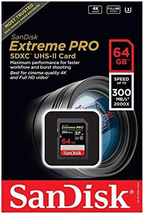 Sandisk 64GB Екстремни ПРО SDXC UHS-Ii Картичка Работи Со Canon Mirrorless Камера EOS R8 U3 V90 4K 8K Класа 10 Пакет со 1 Сѐ,