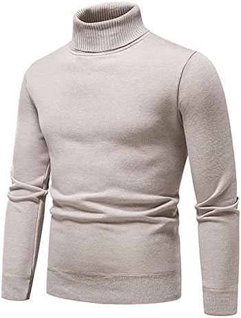 Машки зимски џемпери есен и зимска лежерна плетена цврста боја украсна шема џемпер плус џемпер со големина