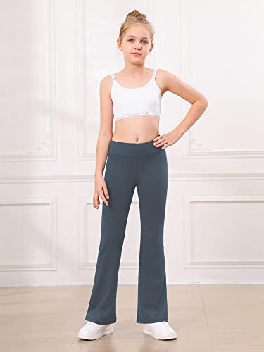 Хелеги на одблесокот на Стелл Девојка со високи половини панталони за подигање танцувачки панталони со активна облека за деца