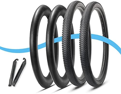 Комплет за замена на гуми за велосипеди Мохегија за планински велосипеди гуми 26 x 1,95/27.5x2.125/27.5x2.1 инчи со внатрешни цевки и лостови за гуми