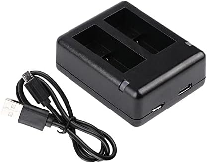Csyanxing двојни пристаништа Тип-Ц/Микро USB бариран полнач за полнење центар со кабел за GoPro Hero 9 црна камера
