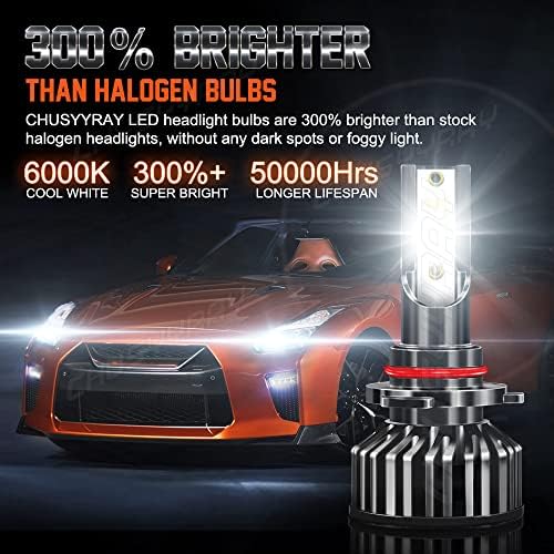 CHUSYYRAY Compatible with International Truck Pro Star Prostar 2008- LED Headlight Bulbs, 300% Brighter 9005/HB3 High Beam and 9006/HB4 Low Beam Combo, 6000K IP67 Plug and Play, Pack of 4