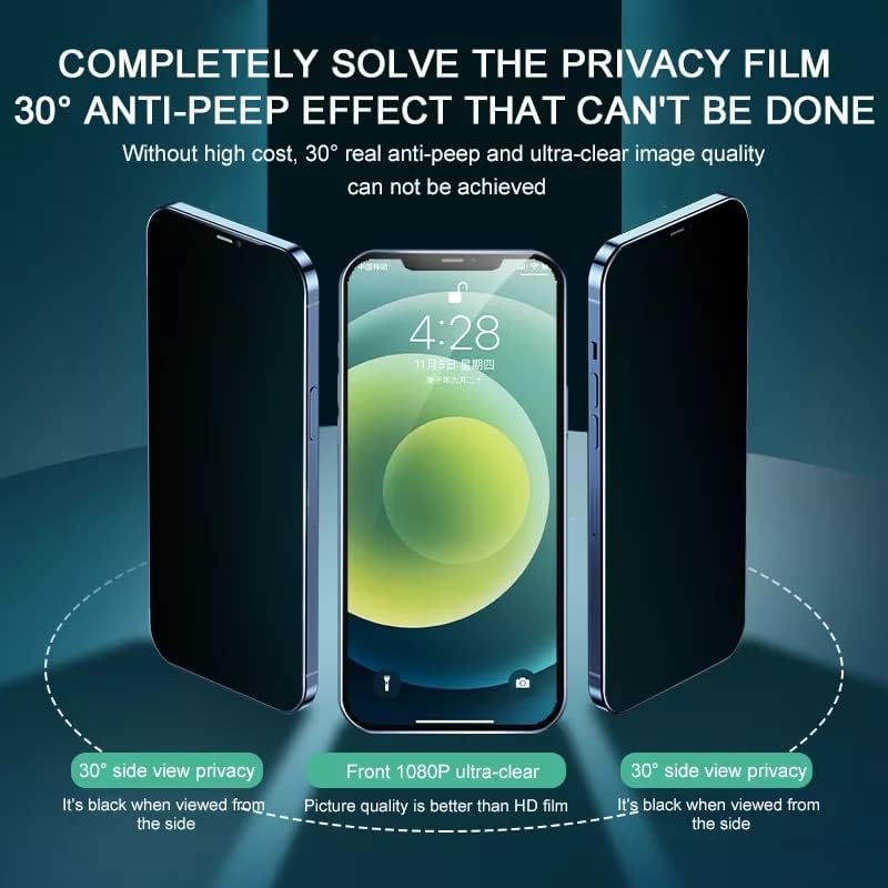 Премиум Заштитник На Екранот За Приватност За Samsung Galaxy A23 5G, Анти Шпионски Калено Стакло Филм, 2 Парчиња [Анти Отсјај] [Прецизен Исечок] [Случај Пријателски] [Лесна Инс?