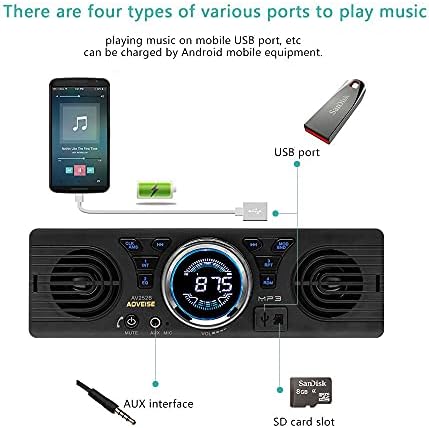 BOOMBOOST AV252 12V 1 Din SD Картичка FM Автомобил Радио Стерео Mp3 Радио Вграден Во Звучници Со Bluetooth Домаќин Звучници Бт Рацете Слободен