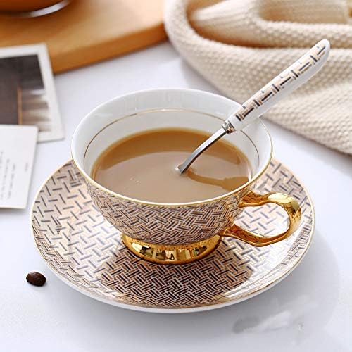 Чаша и чистач постави коска Кина керамички чај чај кафе за појадок дома кујна-геометриски обрасци
