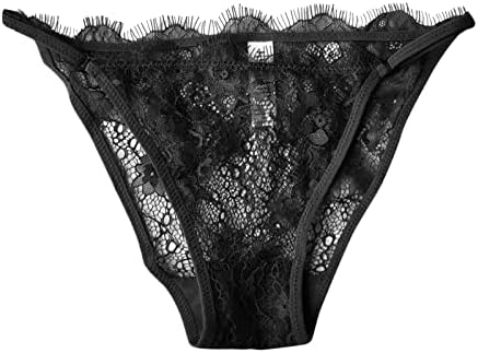 Womenените трепки од чипка од чипка долна облека видете преку секси чипка со ниски половини брифинзи гаќички цветни печатени везени плетачи