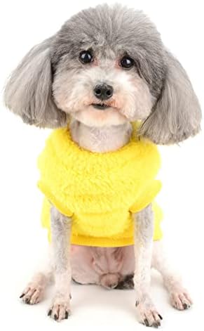Зунеа пулвер кучиња џемпер палто зимско топло руно јакна палто за мали кучиња мека нејасна облека за кученца ладно време елек миленичиња