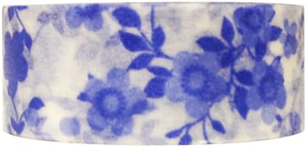 Обвивки Цветни &засилувач; Природата Јапонски Ваши Маскирање Лента, Сини Цвеќиња