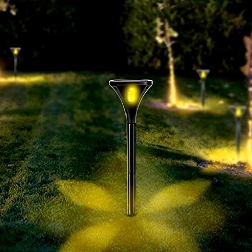 SDGH 2PCS LED соларна светлина Четиризационен водоотпорен водоотпорен градинарски тревници ламби Јард уметност за светло за декорација на дворот на домаќинството