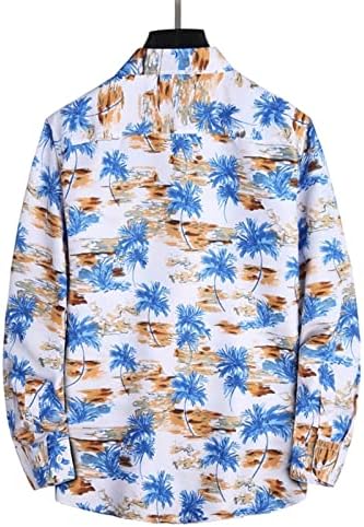 Xxzy 2022 Нови кошули за мажи мажи есен зимски сингл на градите случајни лапчиња со целосна печатена плажа со долг тренинг