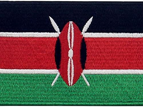 Печ со знаме на Кенија, извезено Апликација ИРОН на шиење на кенискиот национален амблем