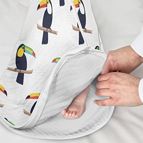VVFELIXL Тропски образец toucans бебешки носење ќебе, торба за спиење на транзиција за новороденчиња, вреќа за спиење за новородени бебиња,