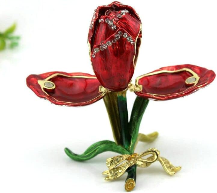 Znewlook Колективен лале цвет од цвет од кутија за накит од цвет