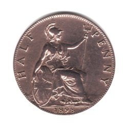 1898 година Велика Британија Велика Британија Англија половина денар монета КМ789
