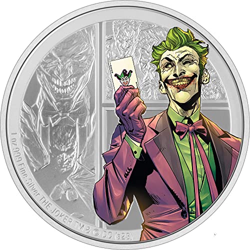 2023 de dc негативци Powercoin JOKER DC Comics негативци 1 мл сребрена монета 2 $ niue 2023 Доказ