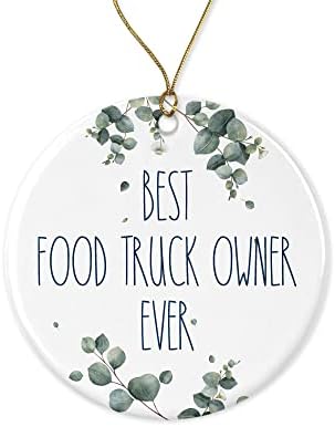 Орнамент на сопственик на камион со храна, најдобар сопственик на камион за храна некогаш украс, најдобар сопственик на камион за храна Божиќ