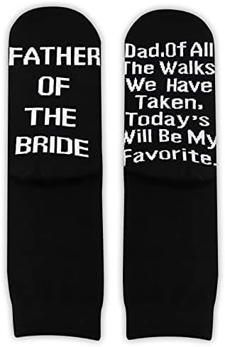 Цотмо Татко На Невестата Чорапи Свадба Ден Подарок Специјални Прошетки Подарок Тато, денес ќе биде мојот омилен Чорапи