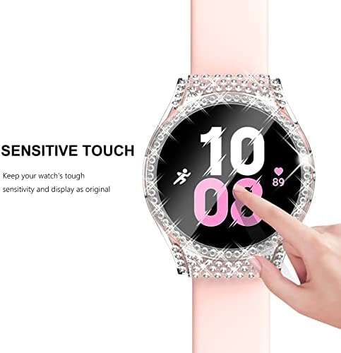 Fullife 2-Пакет Tpu Браник За Samsung Galaxy Watch 5 Заштитник на Екранот 40mm, Crystal Diamond Bling Case HD Целосна Заштитна Обвивка